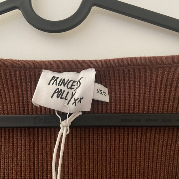 NWT Princess Polly Sherry long sleeve top brown - Picture 2 of 5